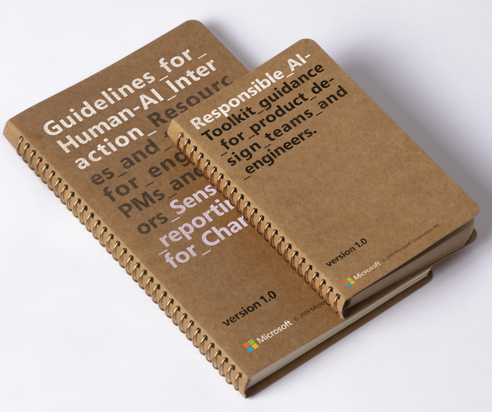 Custom conference notebooks for Microsoft design and engineering teams supporting the Responsible AI program.